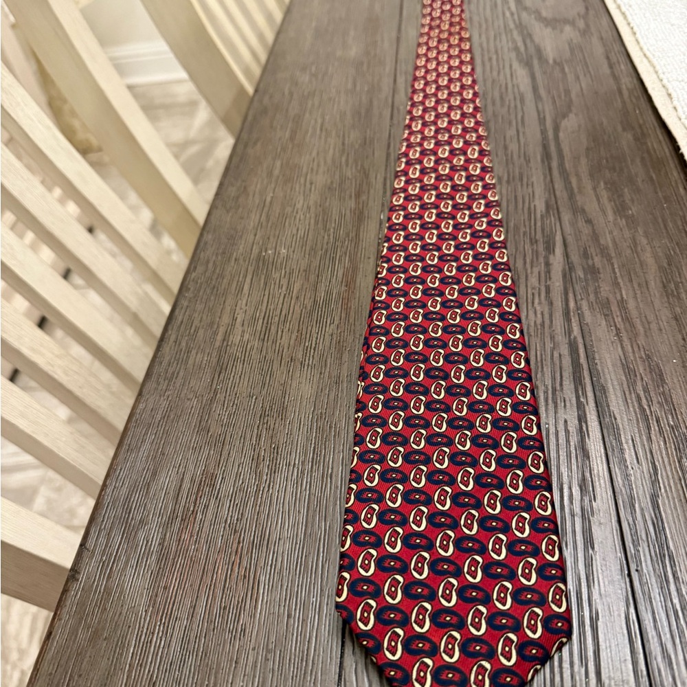 Robert Talbott Red Geometric Tie - image 1